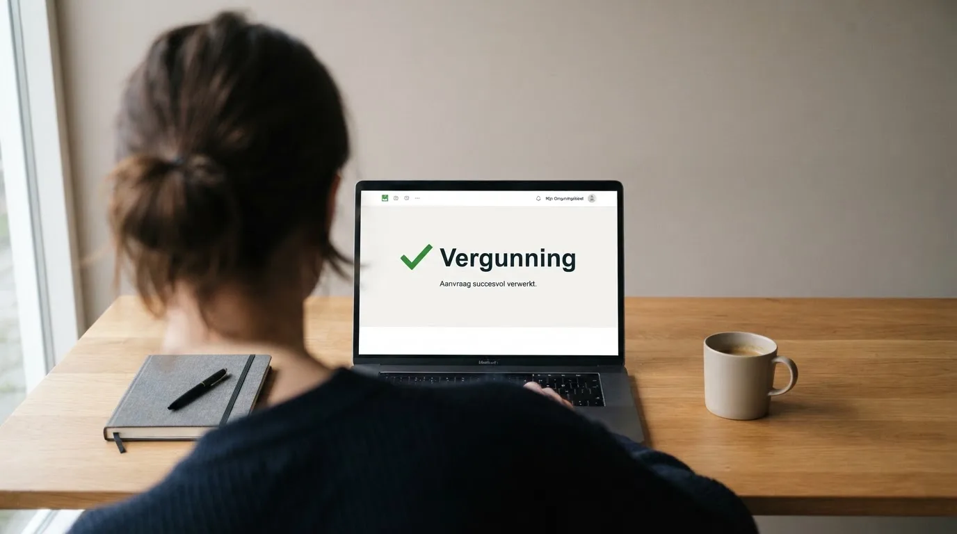 Een lege rechtszaal met houten banken in het ochtendlicht